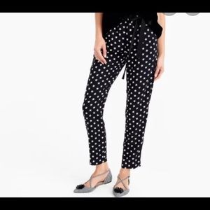 J Crew Tie-waist star print pants Sz10T